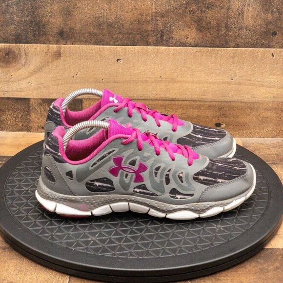 UNDER ARMOUR MICRO G ENGAGE WOMENS ATHLETIC SHOES GRAY RUNNING GYM TRAIN SZ 9.5 - Picture 9 of 9